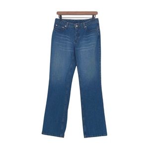 Loft Dark Wash Wide-Leg Jeans. Size 6